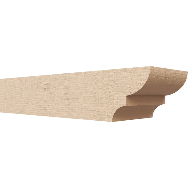 Ekena Millwork 6in. W x 4in. H x 20in. L Ridgewood Woodgrain TimberThane Rafter Tail, Primed Tan RFTUR06X04X20RIDRCPR - main